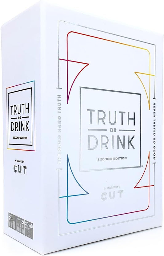 Truth or Drink Original Card Game by Cut, 432 Hilariously Funny Questions + 55 Strategy Cards, Unleash Your Secret, Famed Social Media Game for Bachelor for Party